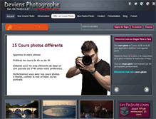 Tablet Screenshot of deviens-photographe.com